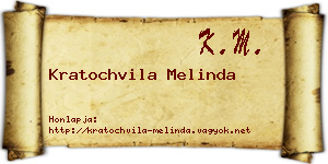 Kratochvila Melinda névjegykártya