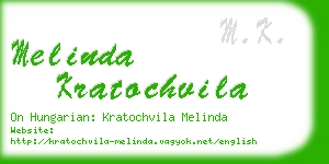 melinda kratochvila business card